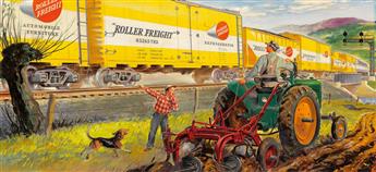 (ADVERTISING / TRAINS.) JOHN F. GOULD. Timken Roller Freight!